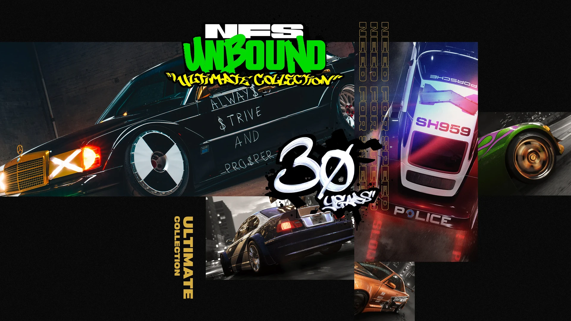Широкий постер игры Need for Speed Unbound