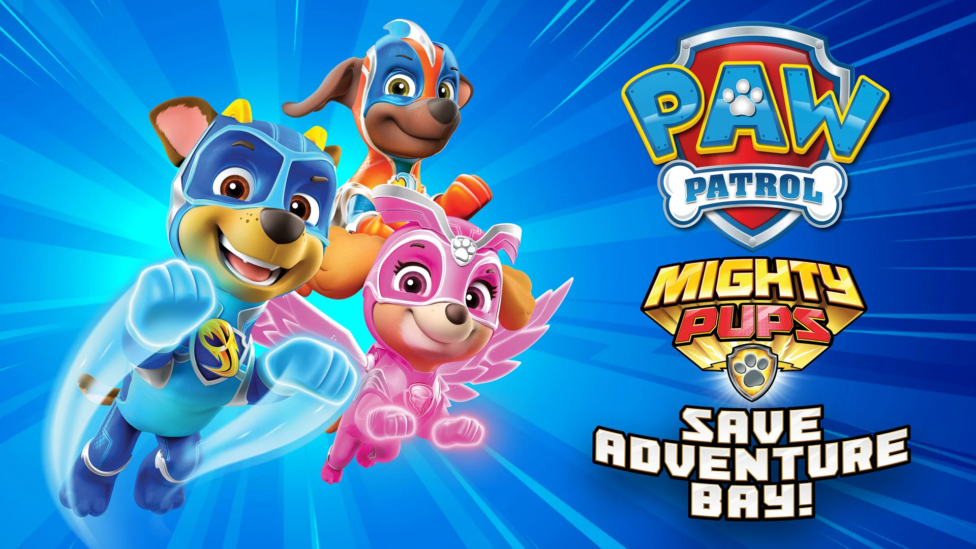 Широкий постер игры Paw Patrol Mighty Pups: Save Adventure Bay