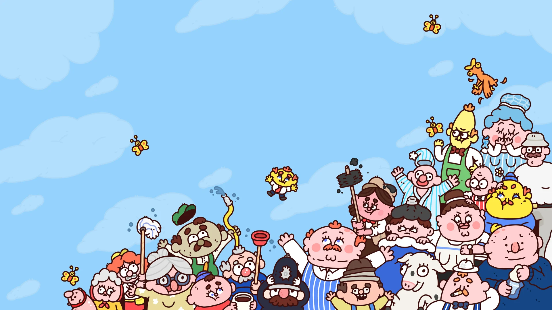 Широкий постер игры Thank Goodness You’re Here!
