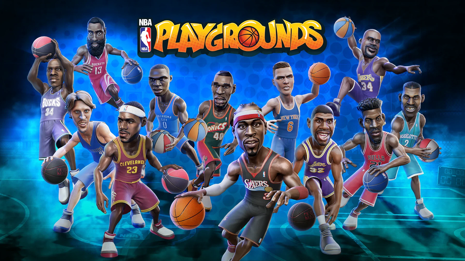Широкий постер игры NBA Playgrounds