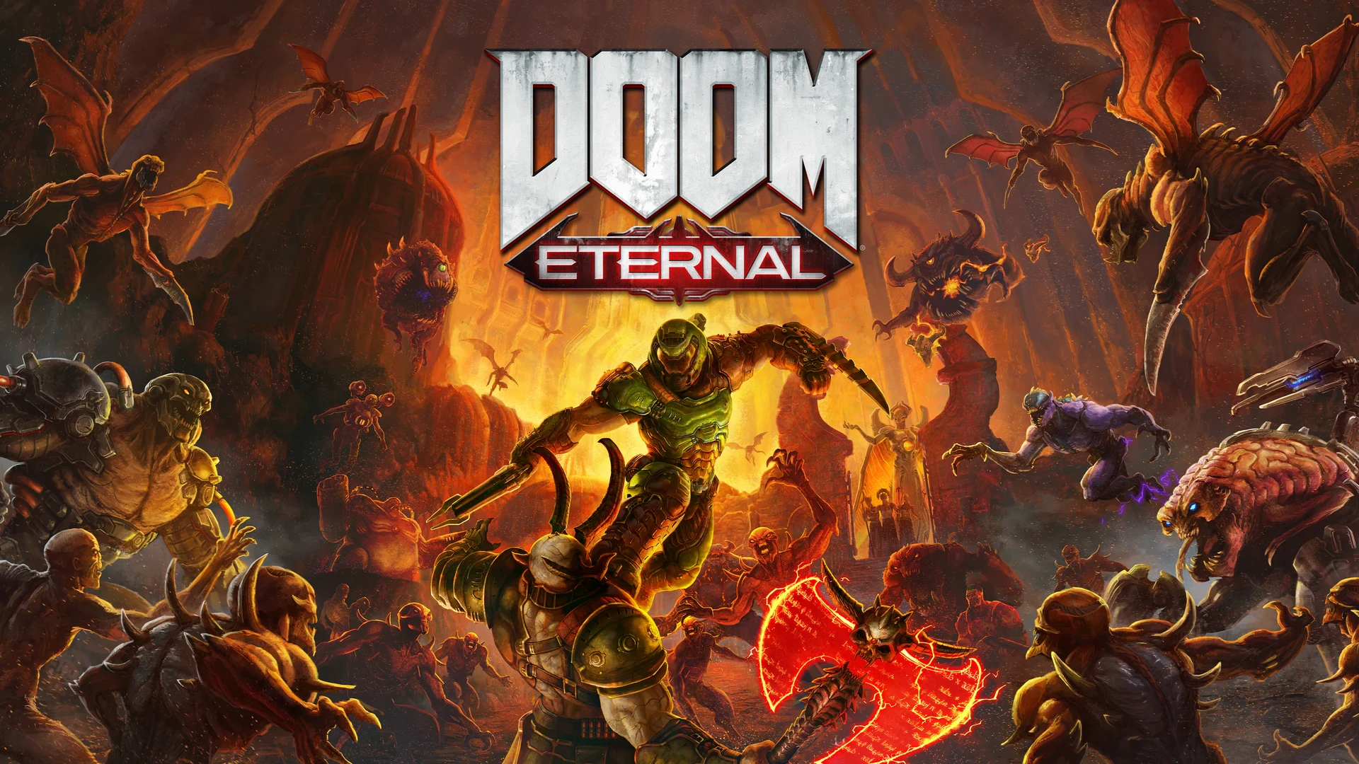 Широкий постер игры DOOM Eternal