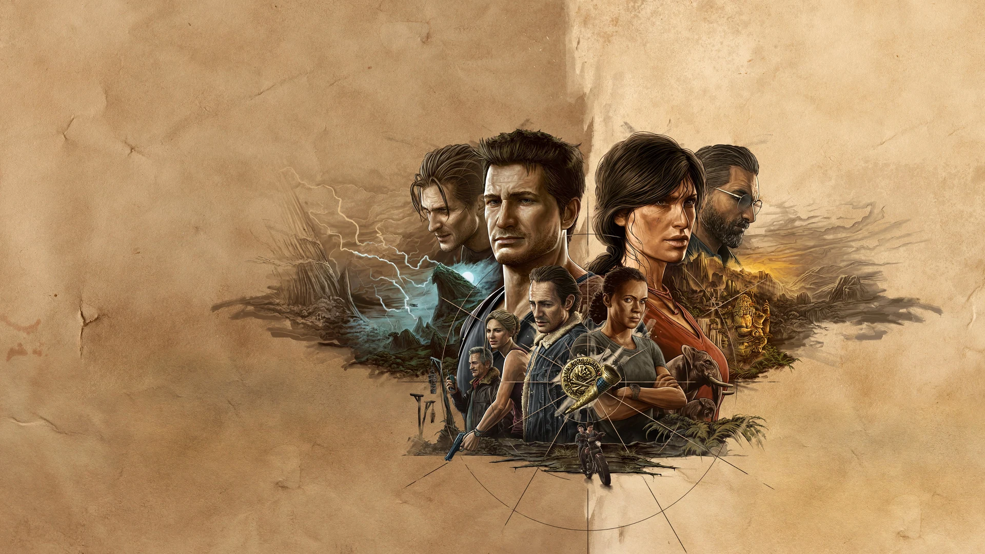Широкий постер игры UNCHARTED: Наследие воров. Коллекция