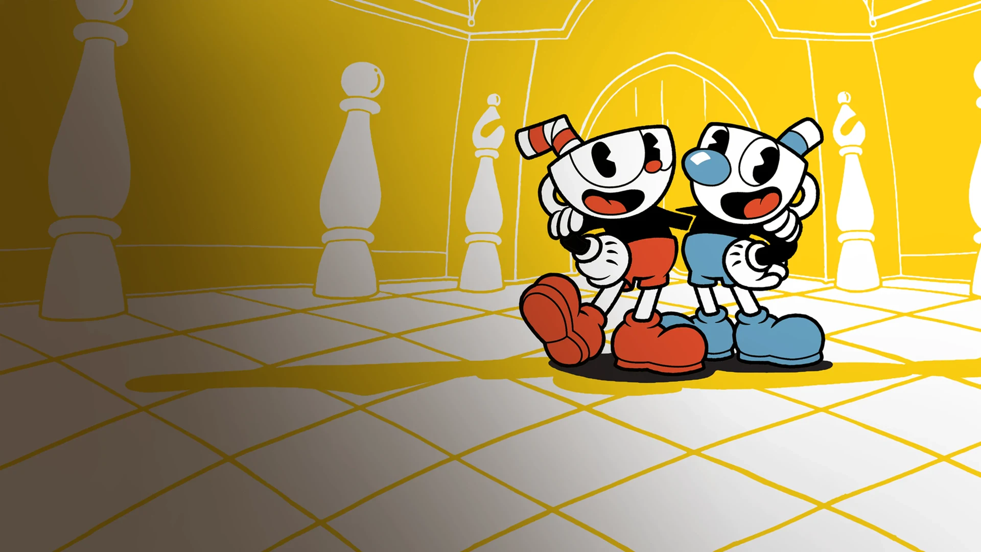 Широкий постер игры Cuphead