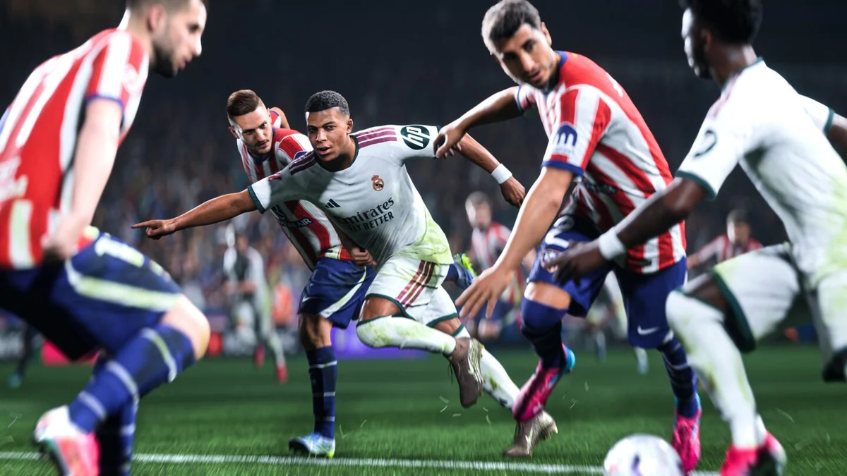 Атака у штрафной с другого игрового ракурса — EA SPORTS FC 27
